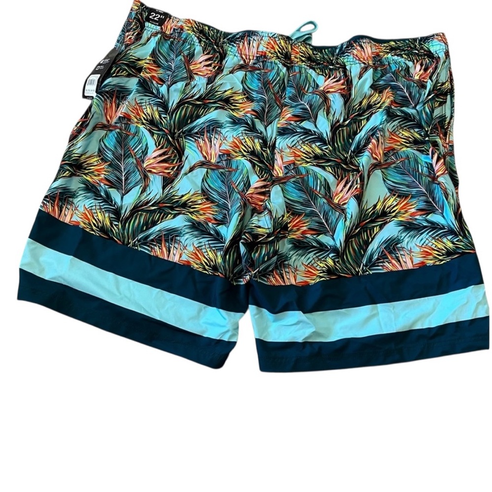 NWT OP Big Men’s 3XL Swim‎ trunks Swimsuit 48-50 Turquoise NEW Board Shorts